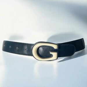 VTG GUCCI BLUE LEATHER BELT 70•30